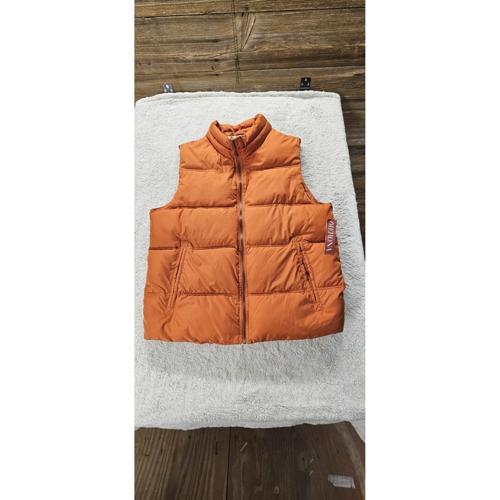 Merona Women's L Puffer Vest Full Zip Color- Kumquat